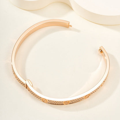 [Dawnora Jewelry]LOVE BRACELET 4.8MM DIAMOND-PAVED