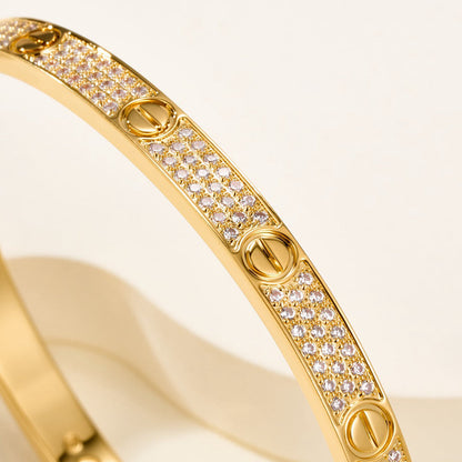 [Dawnora Jewelry]LOVE BRACELET 4.8MM DIAMOND-PAVED
