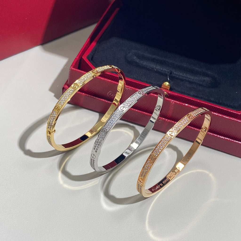 [Dawnora Jewelry]LOVE BRACELET 3.65MM DIAMOND-PAVED