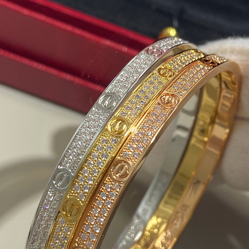 [Dawnora Jewelry]LOVE BRACELET 3.65MM DIAMOND-PAVED