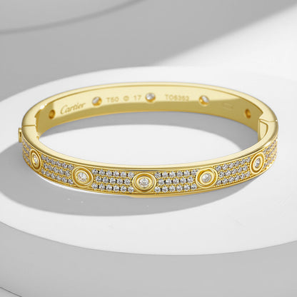 [Dawnora Jewelry]LOVE BRACELET 6.1MM DIAMOND-PAVED 10 BIG DIAMONDS