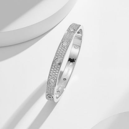 [Dawnora Jewelry]LOVE BRACELET 6.1MM DIAMOND-PAVED 10 BIG DIAMONDS