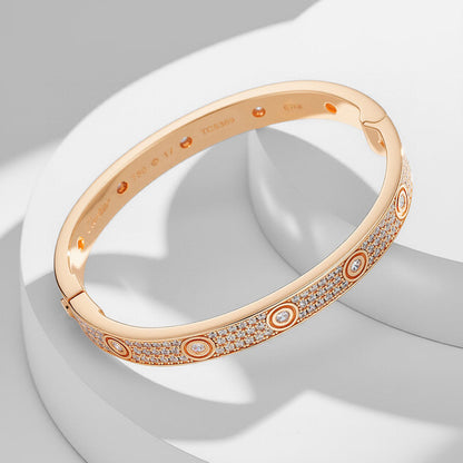 [Dawnora Jewelry]LOVE BRACELET 6.1MM DIAMOND-PAVED 10 BIG DIAMONDS