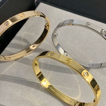 [Dawnora Jewelry]LOVE BRACELET 6.1MM 4 DIAMONDS