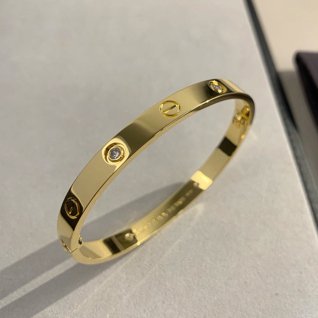 [Dawnora Jewelry]LOVE BRACELET 6.1MM 4 DIAMONDS