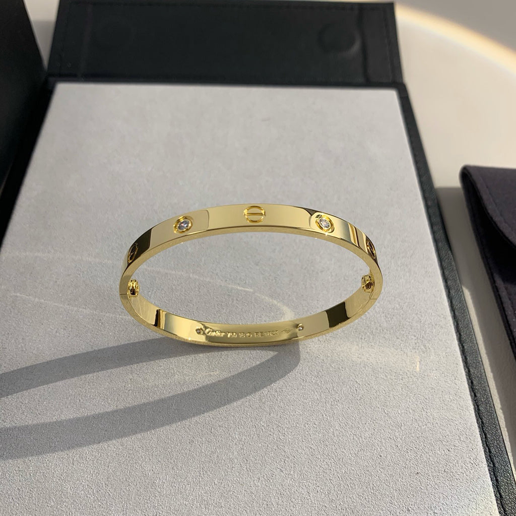 [Dawnora Jewelry]LOVE BRACELET 6.1MM 4 DIAMONDS