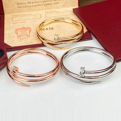 [Dawnora Jewelry]JUSTE BRACELET 3.5MM DOUBLE ROW DIAMOND