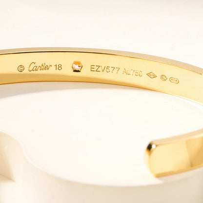 [Dawnora Jewelry]LOVE BRACELET 6.1MM 1 DIAMOND OPEN CUFF