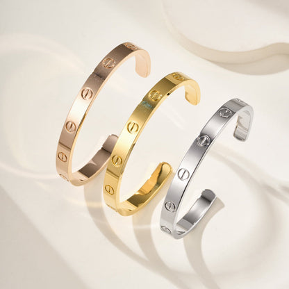 [Dawnora Jewelry]LOVE BRACELET 6.1MM OPEN CUFF