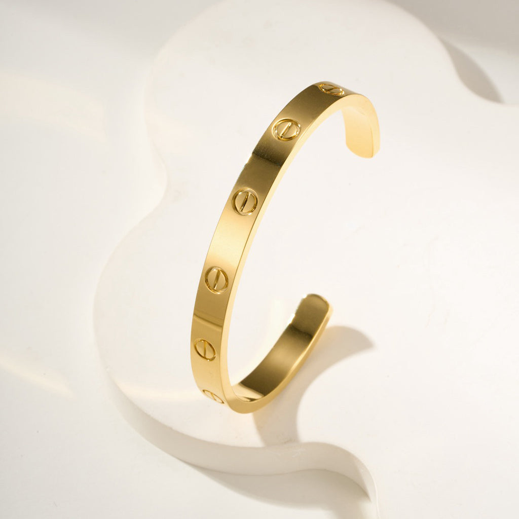 [Dawnora Jewelry]LOVE BRACELET 6.1MM OPEN CUFF