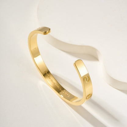 [Dawnora Jewelry]LOVE BRACELET 6.1MM OPEN CUFF