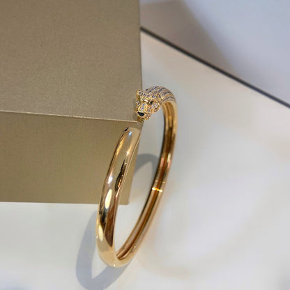 [Dawnora Jewelry]PANTHERE HALF DIAMOND OPEN BRACELET