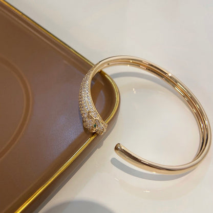 [Dawnora Jewelry]PANTHERE HALF DIAMOND OPEN BRACELET