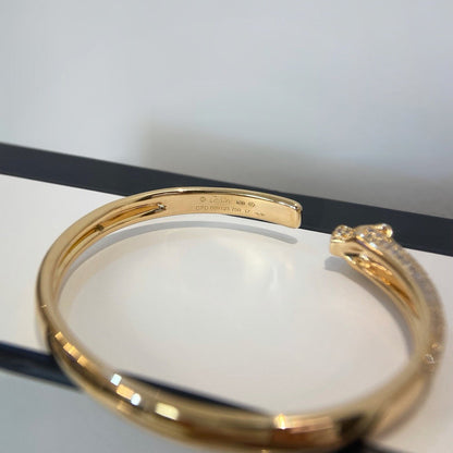 [Dawnora Jewelry]PANTHERE HALF DIAMOND OPEN BRACELET