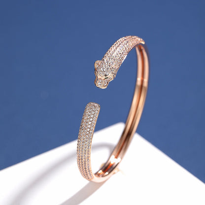 [Dawnora Jewelry]PANTHERE FULL DIAMOND OPEN BRACELET