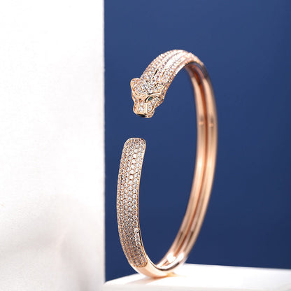 [Dawnora Jewelry]PANTHERE FULL DIAMOND OPEN BRACELET
