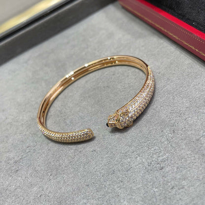 [Dawnora Jewelry]PANTHERE FULL DIAMOND OPEN BRACELET