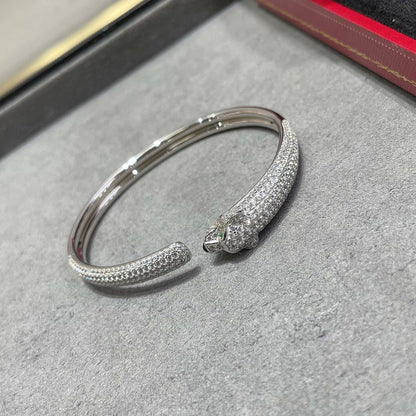 [Dawnora Jewelry]PANTHERE FULL DIAMOND OPEN BRACELET