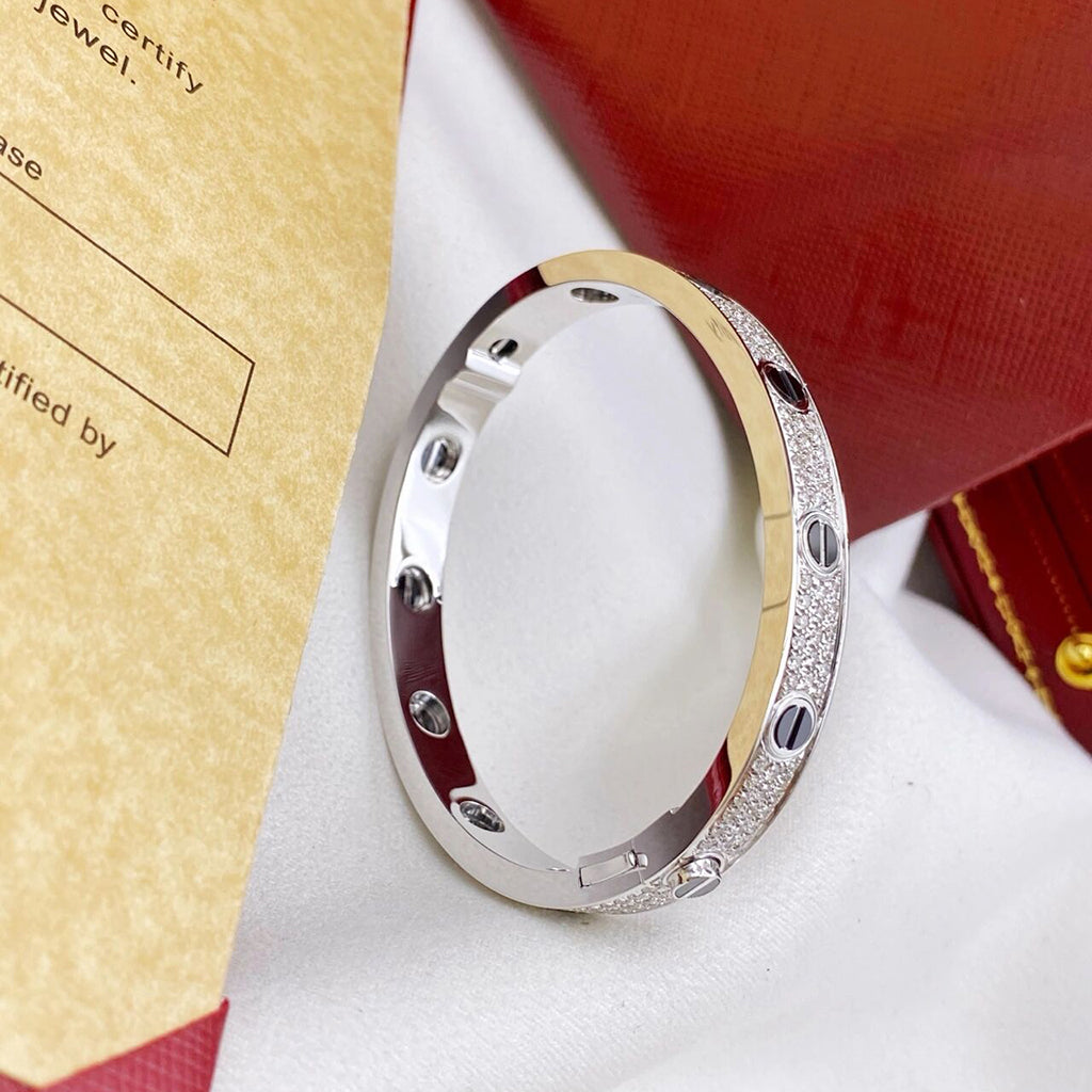 [Dawnora Jewelry]LOVE BRACELET 6.1MM DIAMOND-PAVED CERAMIC
