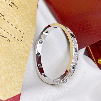 [Dawnora Jewelry]LOVE BRACELET 6.1MM DIAMOND-PAVED CERAMIC