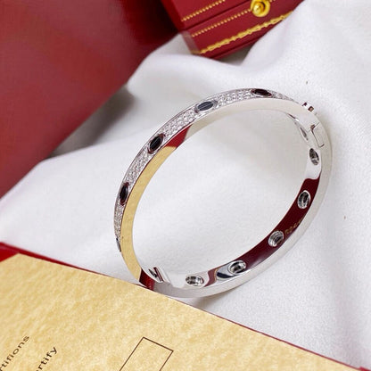 [Dawnora Jewelry]LOVE BRACELET 6.1MM DIAMOND-PAVED CERAMIC