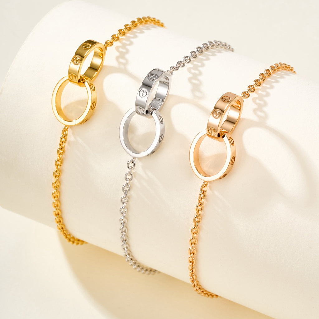 [Dawnora Jewelry]LOVE BRACELET DOUBLE RING