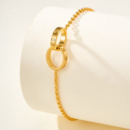 [Dawnora Jewelry]LOVE BRACELET DOUBLE RING