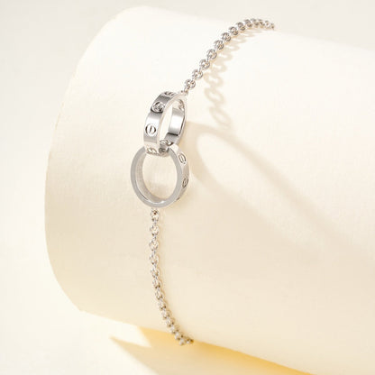 [Dawnora Jewelry]LOVE BRACELET DOUBLE RING