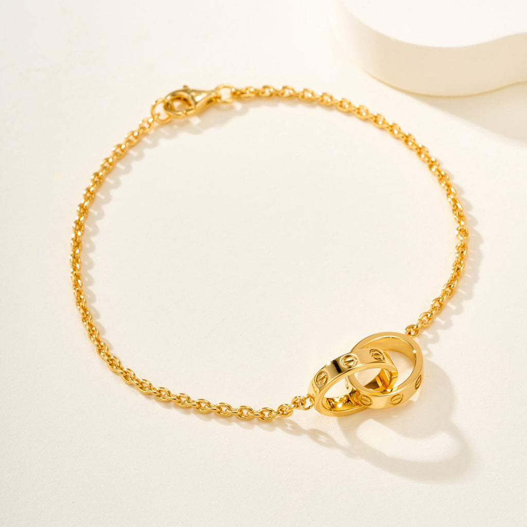 [Dawnora Jewelry]LOVE BRACELET DOUBLE RING