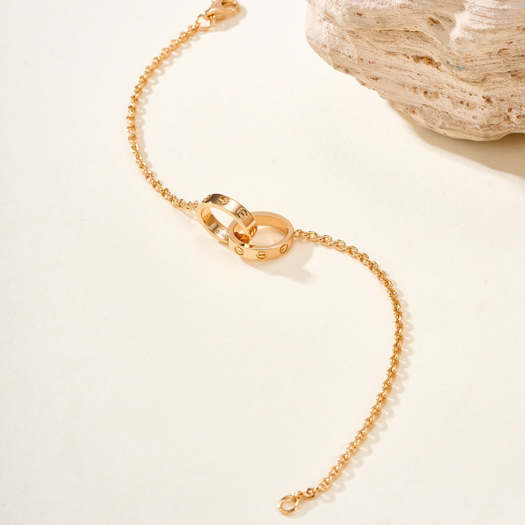 [Dawnora Jewelry]LOVE BRACELET DOUBLE RING