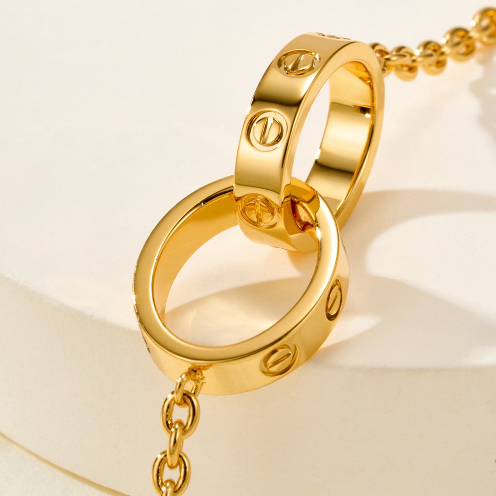 [Dawnora Jewelry]LOVE BRACELET DOUBLE RING