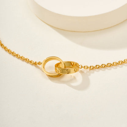 [Dawnora Jewelry]LOVE BRACELET DOUBLE RING