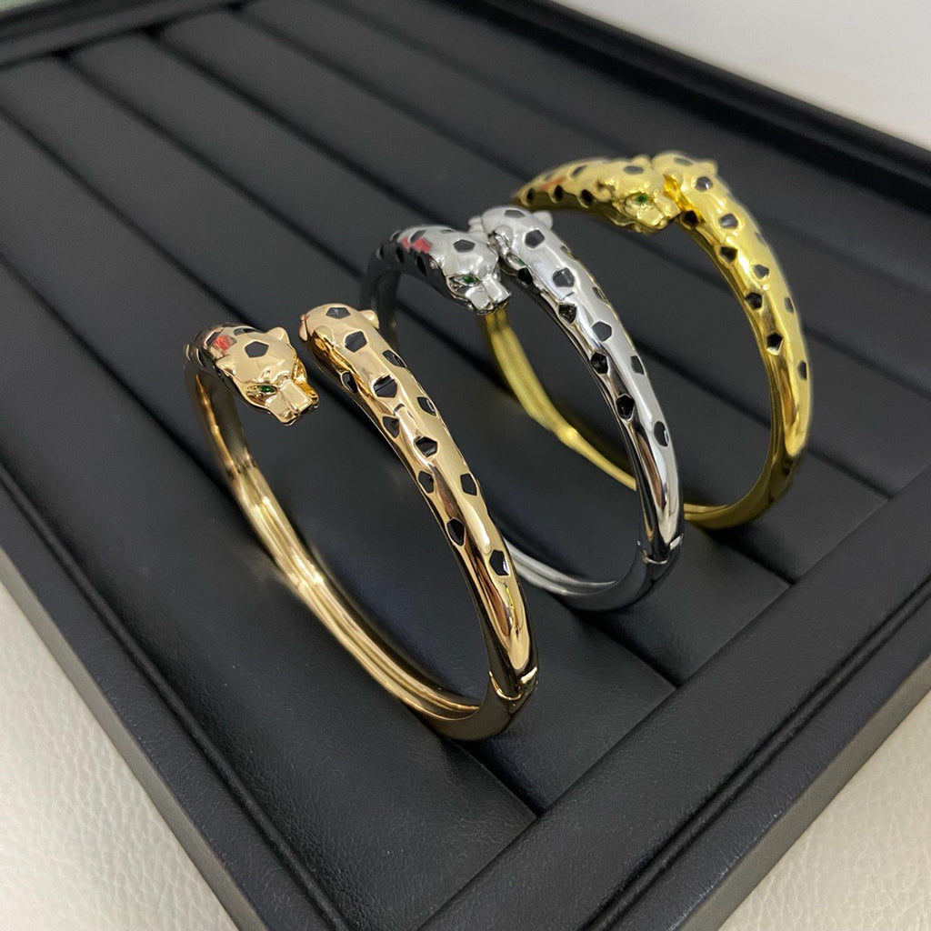 [Dawnora Jewelry]PANTHERE DOUBLE HEADED OPEN BRACELET