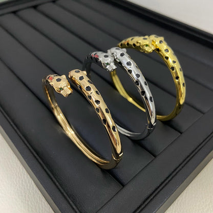 [Dawnora Jewelry]PANTHERE DOUBLE HEADED OPEN BRACELET