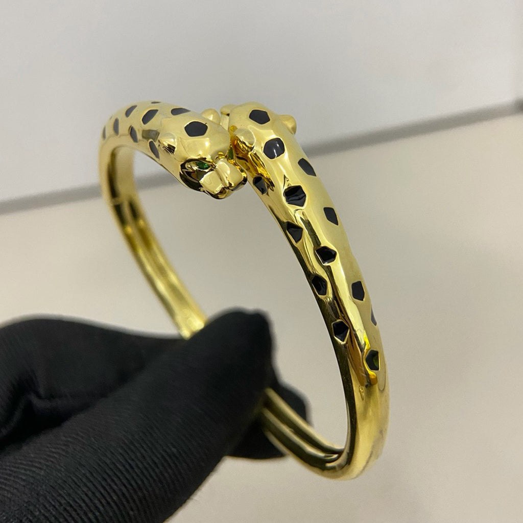[Dawnora Jewelry]PANTHERE DOUBLE HEADED OPEN BRACELET