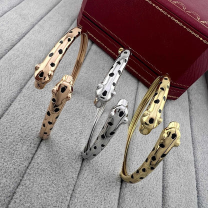 [Dawnora Jewelry]PANTHERE DOUBLE HEADED OPEN BRACELET