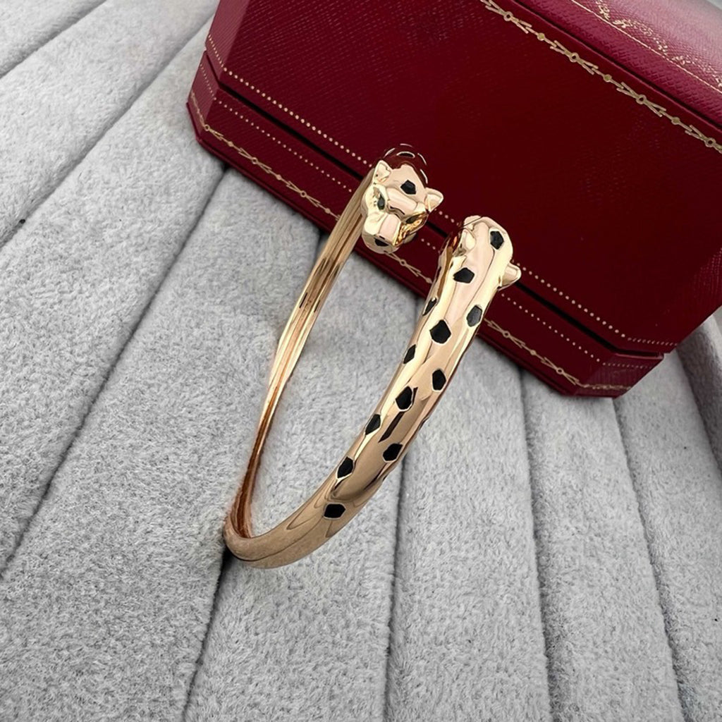 [Dawnora Jewelry]PANTHERE DOUBLE HEADED OPEN BRACELET