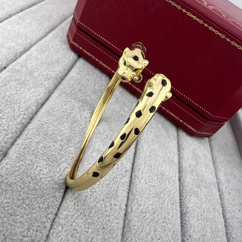 [Dawnora Jewelry]PANTHERE DOUBLE HEADED OPEN BRACELET