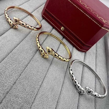 [Dawnora Jewelry]PANTHERE DOUBLE HEADED OPEN BRACELET