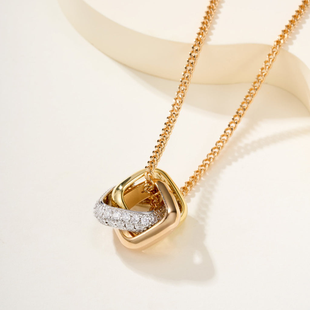 [Dawnora Jewelry]TRINITY CUSHION NECKLACE COLLECTION