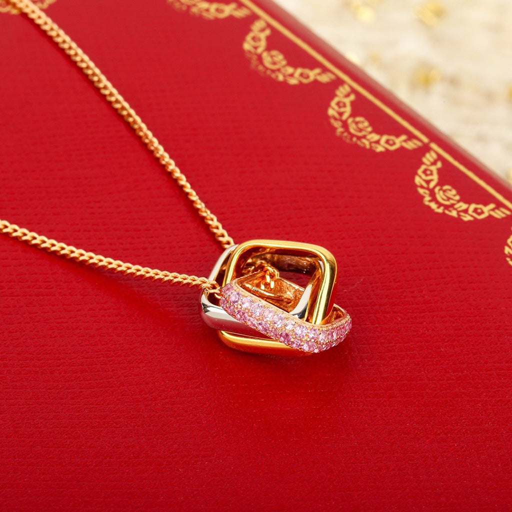 [Dawnora Jewelry]TRINITY CUSHION NECKLACE COLLECTION