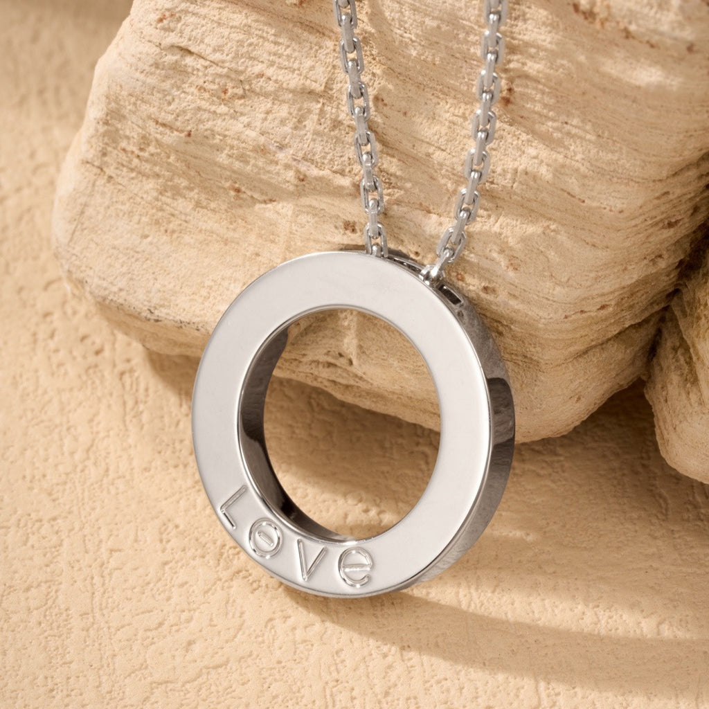 [Dawnora Jewelry]LOVE NECKLACE 16MM  FULL DIAMOND