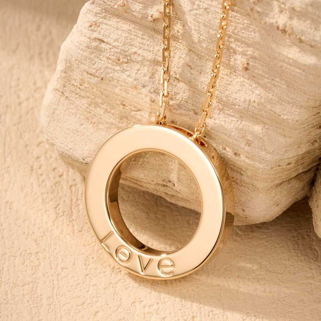 [Dawnora Jewelry]LOVE NECKLACE 16MM  FULL DIAMOND