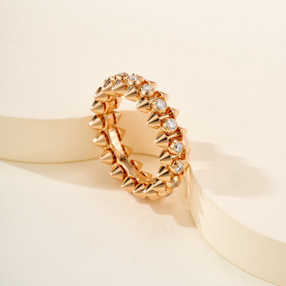[Dawnora Jewelry]CLASH 6.8MM DIAMOND MEDIUM RING