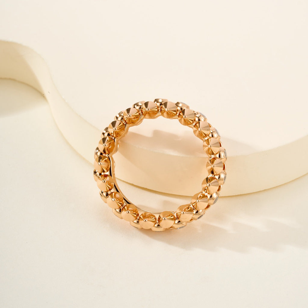 [Dawnora Jewelry]CLASH 6.8MM DIAMOND MEDIUM RING