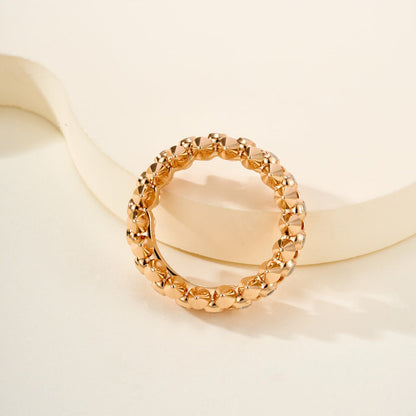 [Dawnora Jewelry]CLASH 6.8MM DIAMOND MEDIUM RING
