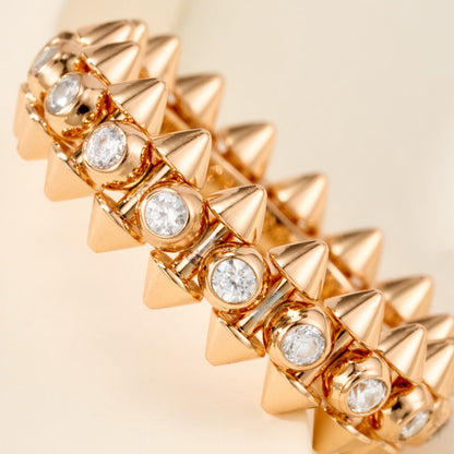 [Dawnora Jewelry]CLASH 6.8MM DIAMOND MEDIUM RING