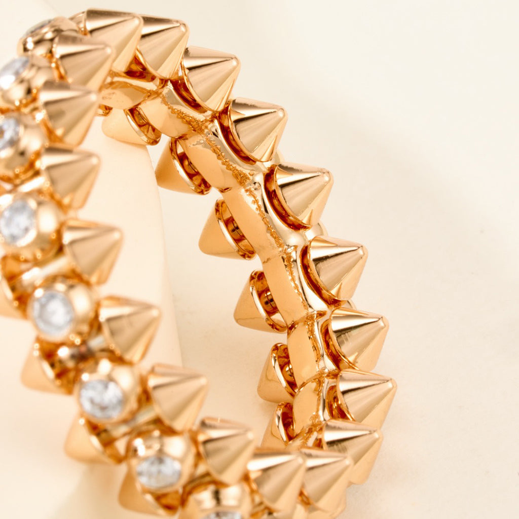 [Dawnora Jewelry]CLASH 6.8MM DIAMOND MEDIUM RING
