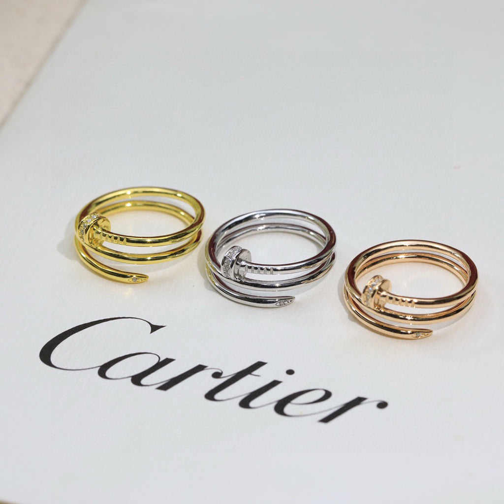 [Dawnora Jewelry]JUSTE RING 4.8MM HALF DIAMOND