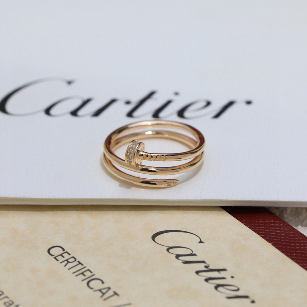 [Dawnora Jewelry]JUSTE RING 4.8MM HALF DIAMOND